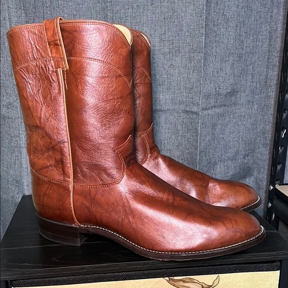Justin Boots 3163 Marbled Brown Leather Western Boots 10 Justin Men main image 3